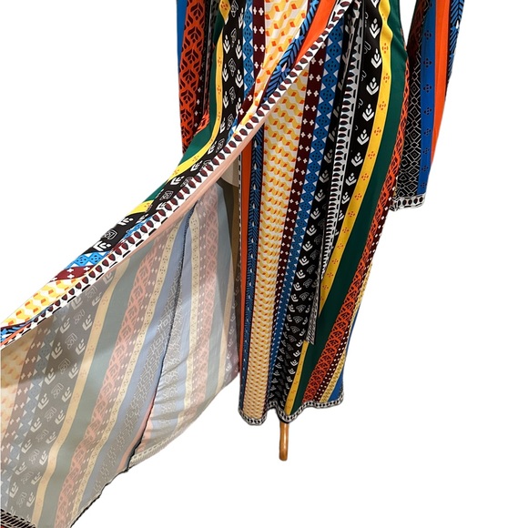 Sucrefas Women’s NWT Boho Hippie Long Sleeve Maxi Dress Size Medium - Picture 4 of 9